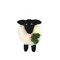 White-Black Wool Hand Felted Christmas Ornaments Handcrafted Holiday Designs